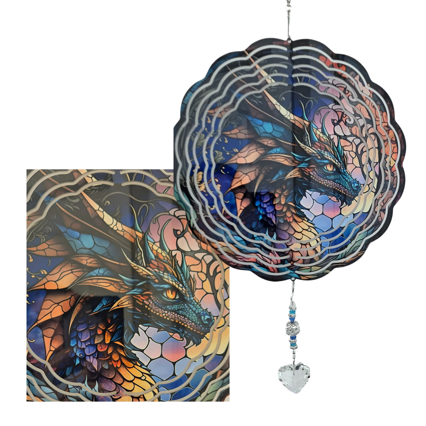 Wind Spinner - Dragon - Stainglass