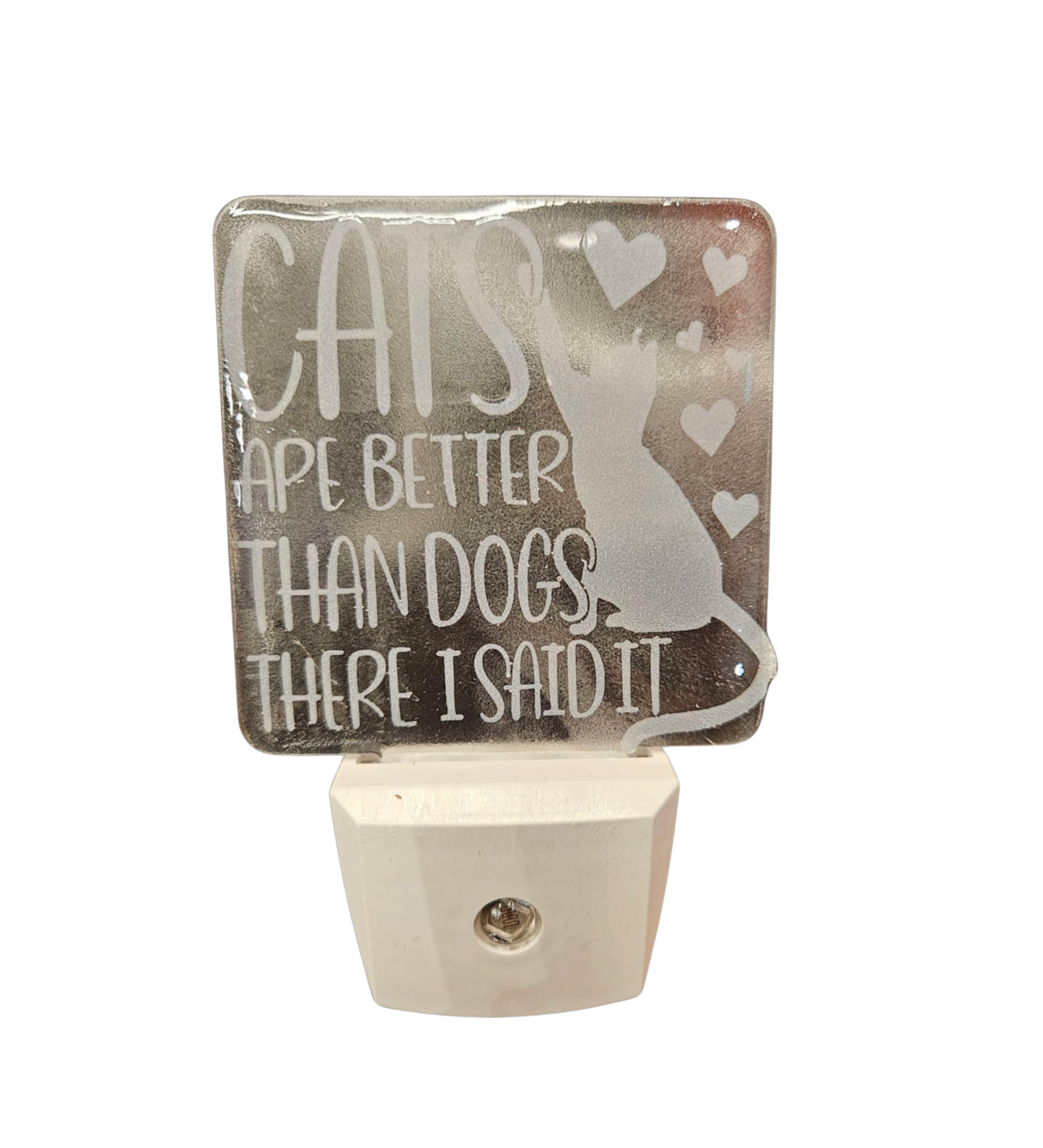 Cats Are Better/White Glitter