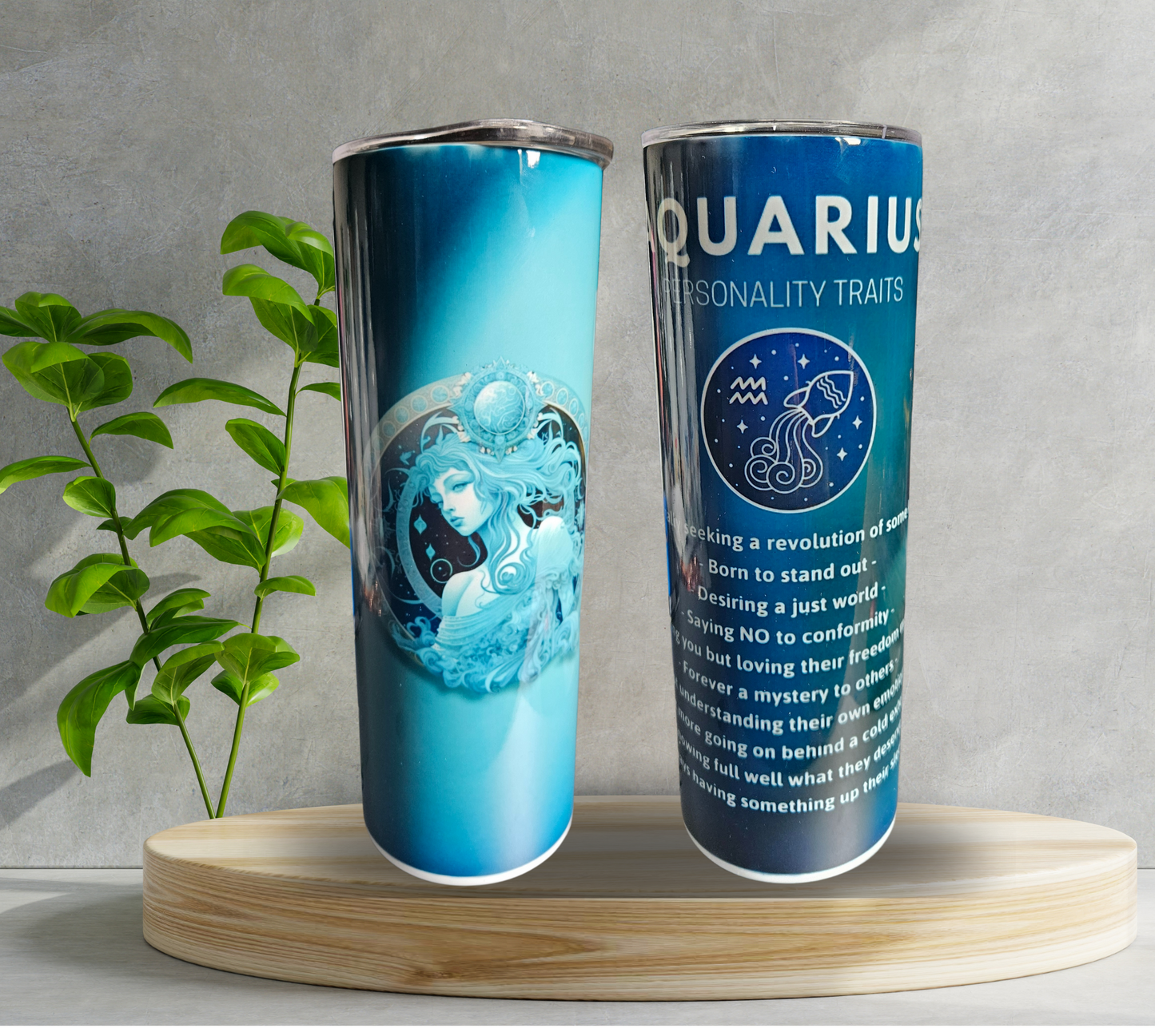 20 oz Water Tumbler - Astrology - Aquarius