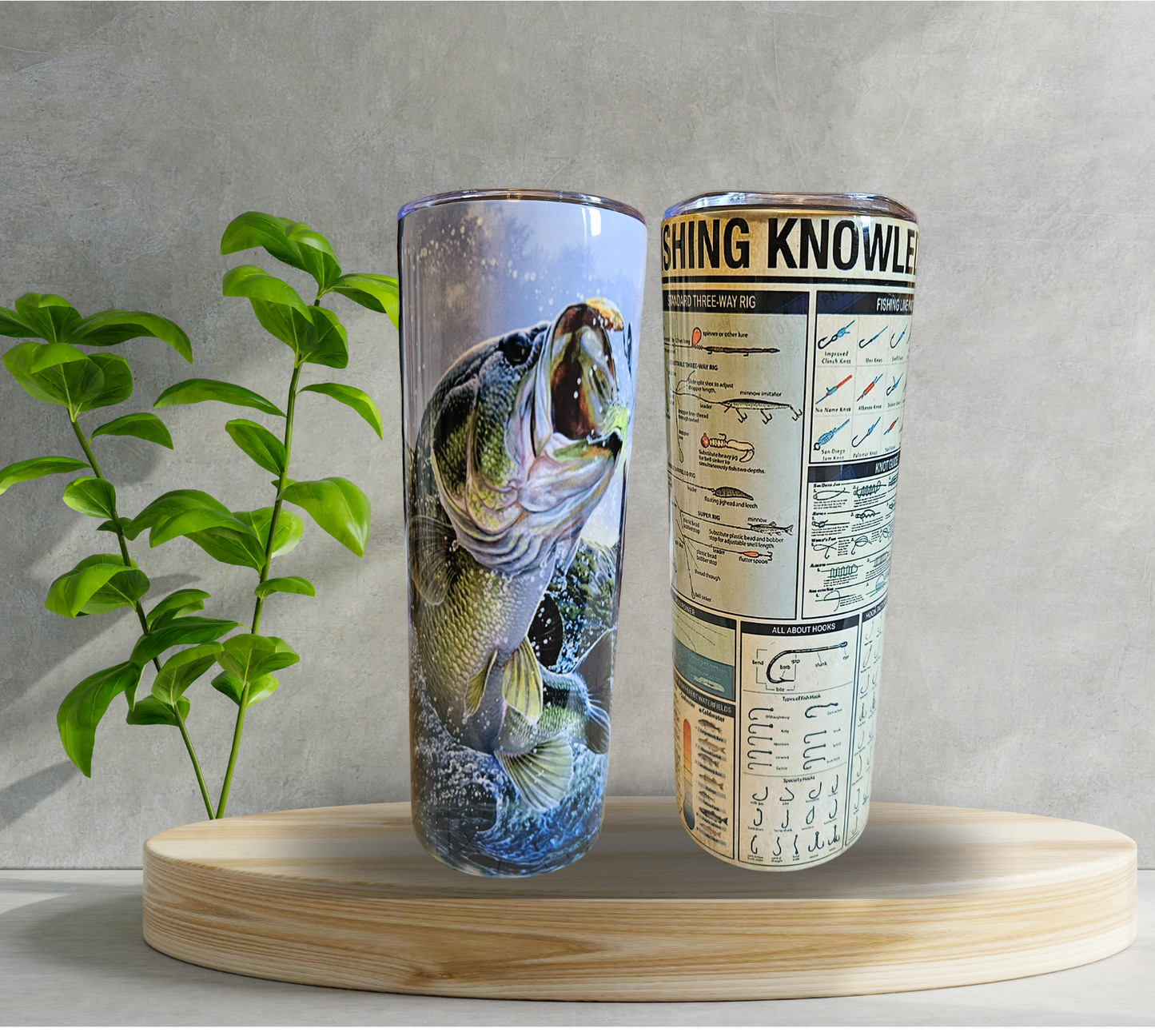 20 oz Water Tumbler - Fishing Knowledge