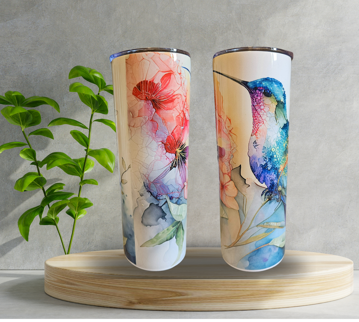 20 oz Water Tumbler - Hummingbird - Ink