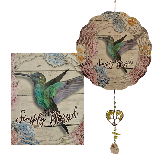 Wind Spinner - Hummingbird - Simply Blessed