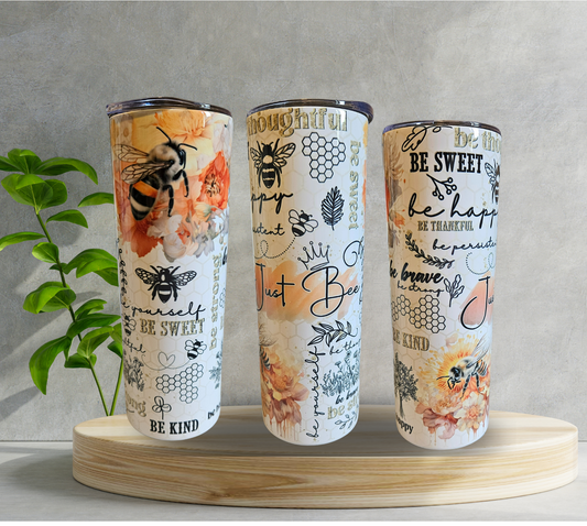 20 oz Water Tumbler - Bee Sweet - Sayings