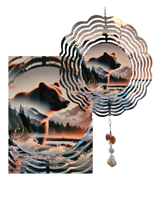 Wind Spinner - Grizzly Bear
