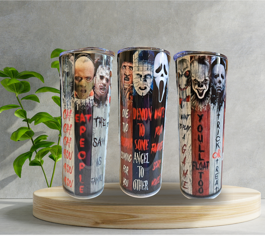 20 oz Water Tumbler - Horror Villains