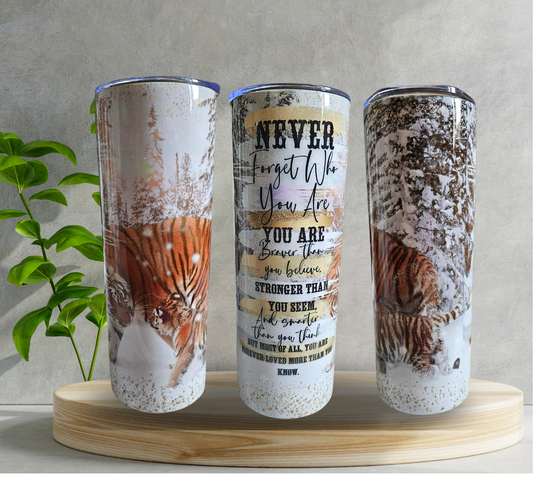 20 oz Water Tumbler - Never Forget - Tigers