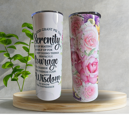20 oz Water Tumbler - Serenity Prayer